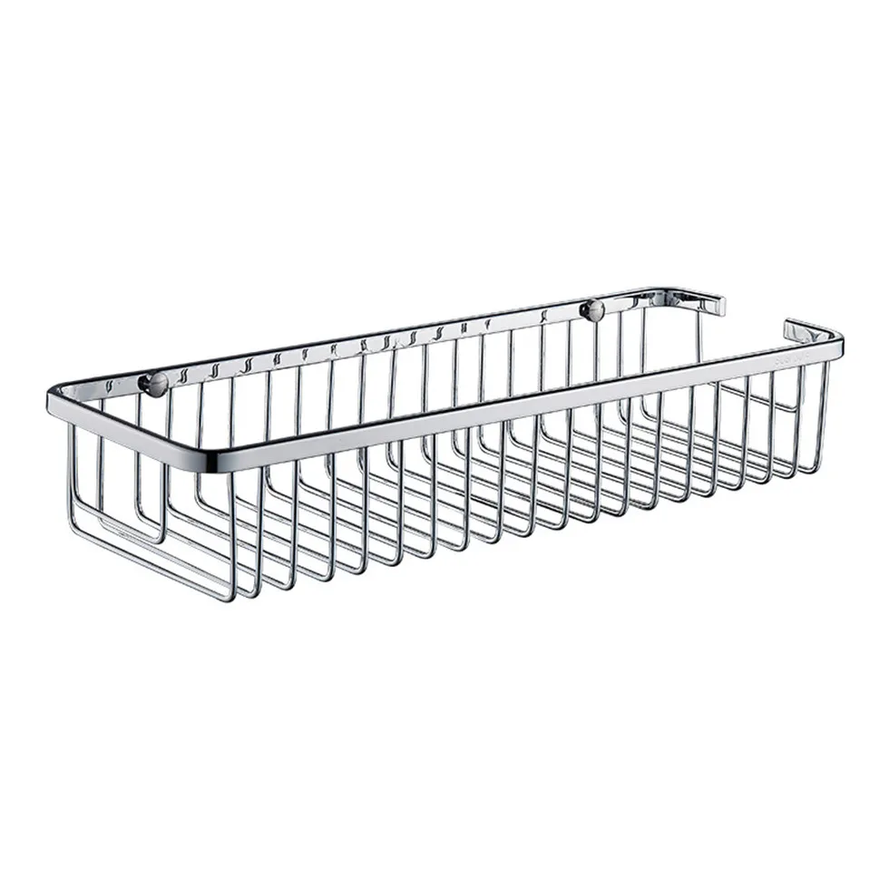 Wall Mounted Bathroom Basket 304 Stainless Steel Shower Caddy Storage Shelf for Shampoo Soap Holder Kitchen Storage Rack