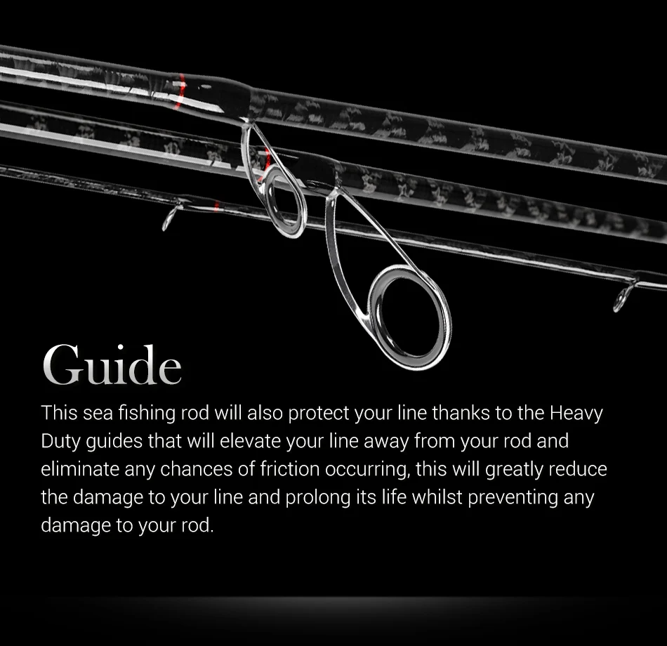 Noeby-Leisure K5 Spinning Angelrute, Carbon Köder Bait casting Rute für Bass, Winter Angelrute, 2,13 m, 2,29 m, m mh, 2 Abschnitt – Detail 6