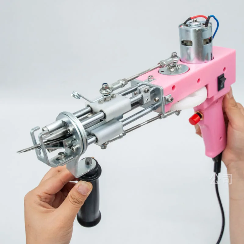 Tufting Súng Hồng 2 Trong 1 Tufting Súng Cắt Đống Vòng Đống Dễ Dàng Chuyển Đổi Cắt Đầu