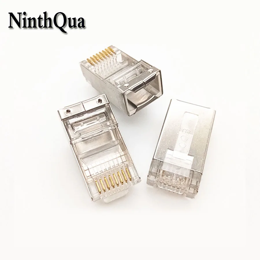 10pcs RJ45 Net Network Modular Plug Cat5 CAT5e Connector 8P8C utp Unshielded Modular Rj45 Plug computer Terminal