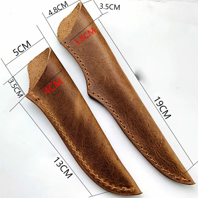 Universal long knife sheath first layer cowhide knife pants leather knife scabbard shell deboning knife set