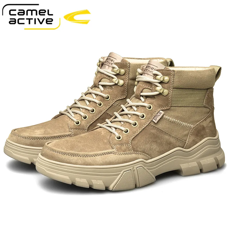 

Camel Active New 2020 Autumn Winter Mens Genuine Leather Casual High Quality Fashion Ankle Boots for Men Shoes Riding Boots