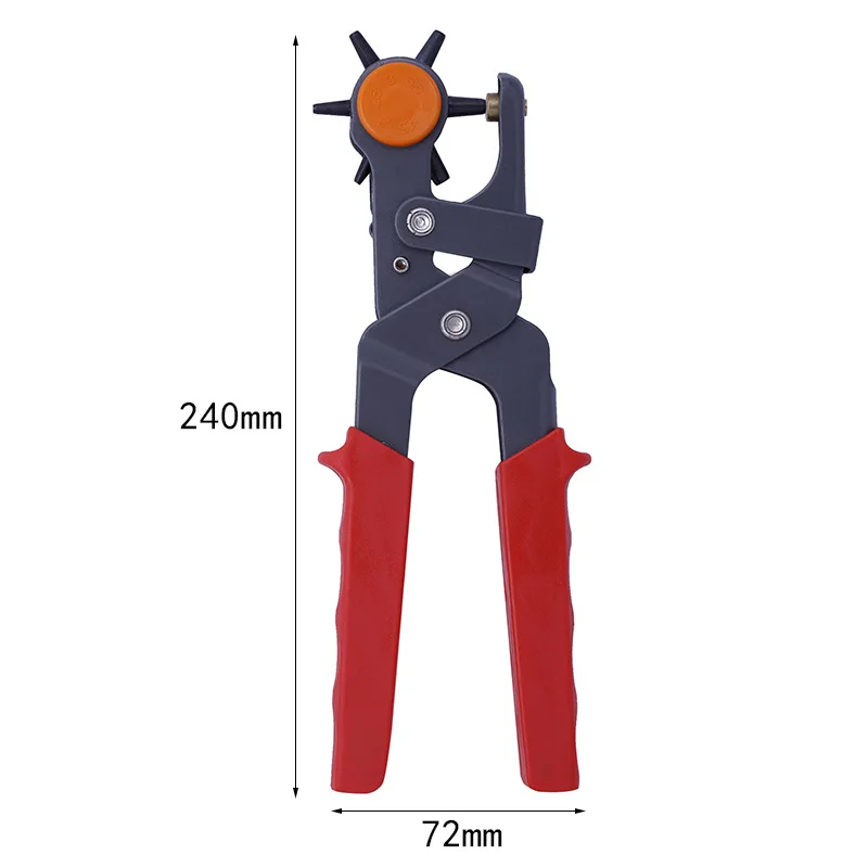 9'' Punch Plier Hole Punching Machine Round Hole Perforator Tool Make Hole Puncher for Watchband Cards Leather Belt