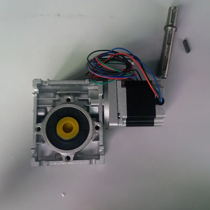 Engrenagem de parafuso rv030, redutor de velocidade, 14mm de saída + motor de passo nema23, conversor de 90 graus + driver tb6600, 3a, 56mm, nm, 172oz-in