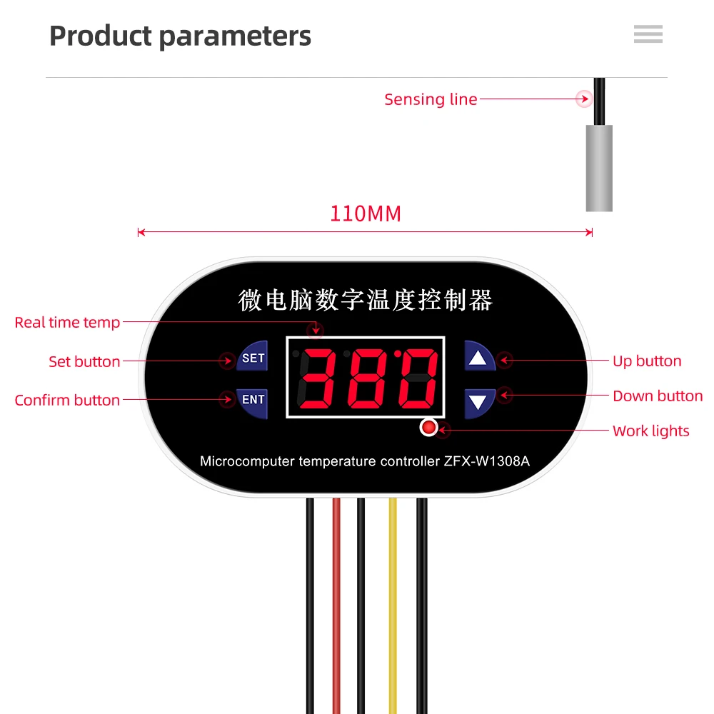 ZFX-W1308A regolatore di temperatura del Microcomputer-55 -120 interruttore di controllo ℃ regolatore di calore freddo regolabile termostato digitale