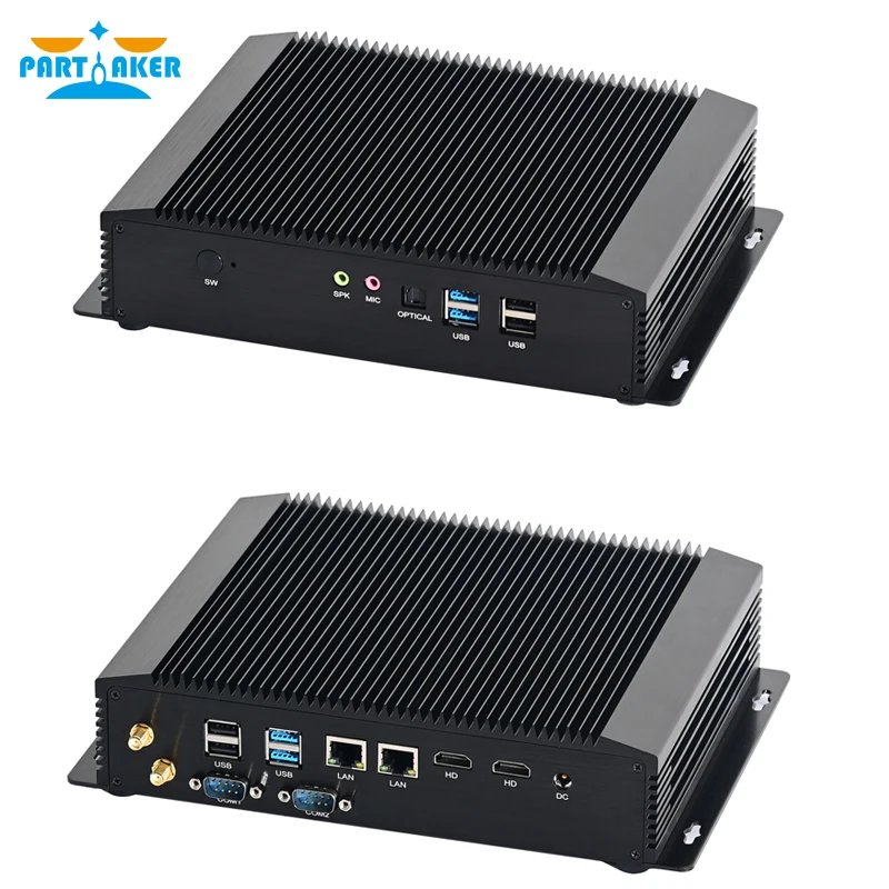 Industrielle Mini PC i5 1035G1 i7 1065G7 Windows 10 Pro Win11 2 * DDR4 2 * Lan 2 * HD SIM Karte Robuste Computer Desktop PC Smart Fan