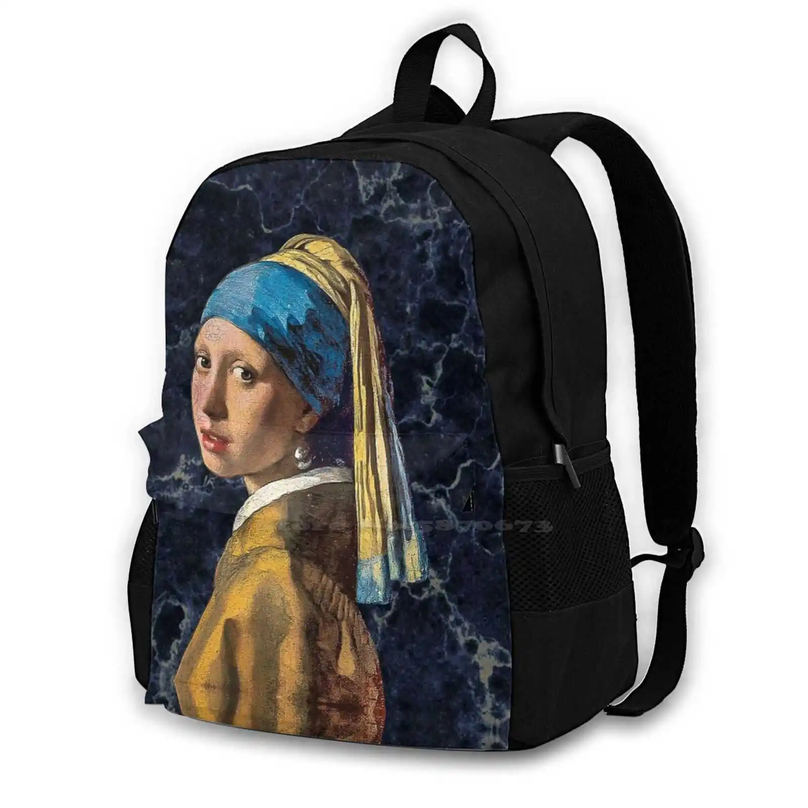 Girl With A Pearl Earring School Bag Big Capacity Backpack Laptop 15 Inch Quadro Opera Darte Perla Ragazza Girl With A Pearl