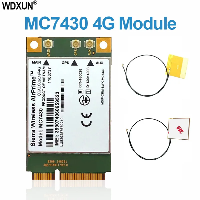 MC7430 4G Module FDD-TDD LTE CAT6 HSPA+ GNSS WWAN Card USB 3.0 MBIM interface PCIe mini 4G Card