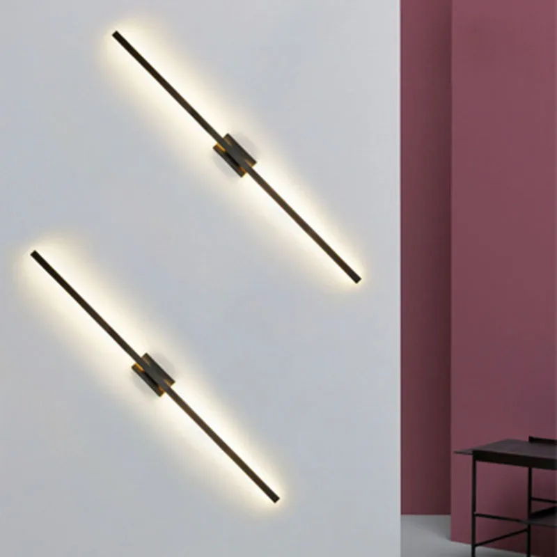 

Minimalist Strip Lamps Modern Living Room Bedroom Bedside Hotel Corridor Aisle LED Wall Light