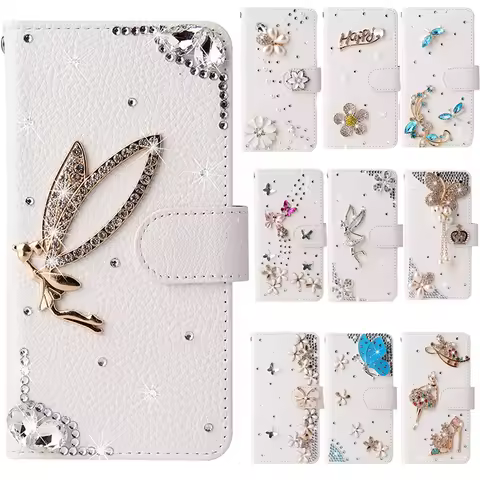 Glitter Case For Samsung Galaxy S25 FE S24 Ultra S23 Plus S22 S21 A35 A55 A16 A26 A36 A56 A33 A13 A14 A15 A34 A54 Leather Cover