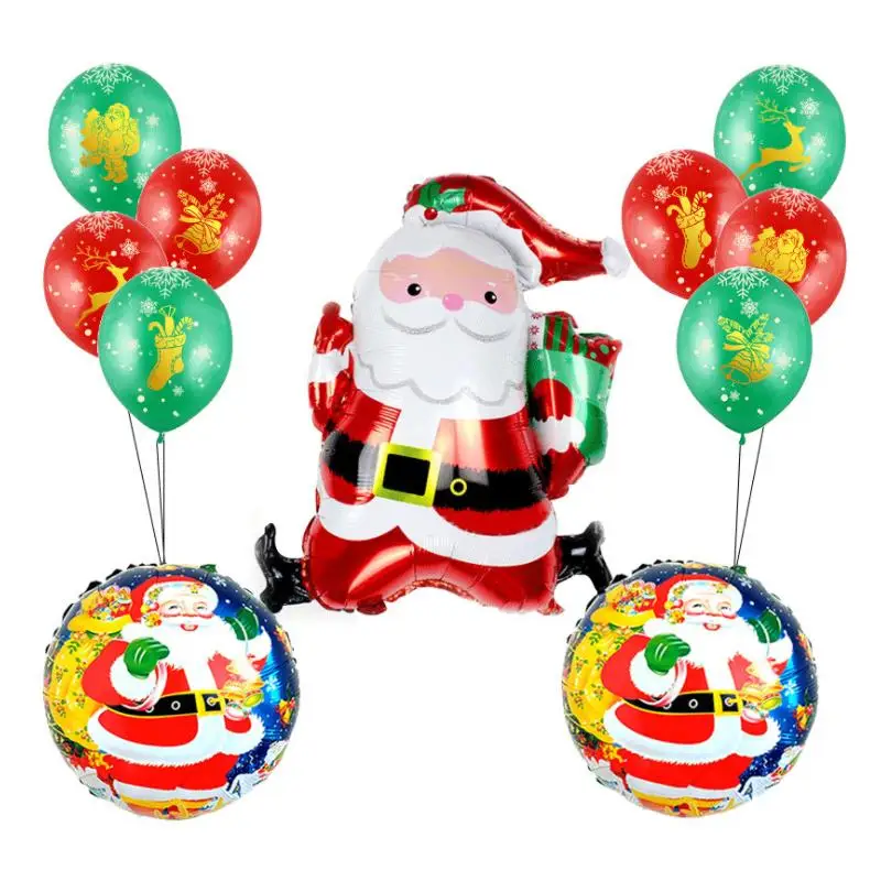 

2020 New Year Christmas balloon Santa Claus aluminum film balloon Christmas supplies atmosphere layout holiday balloon set ZB250