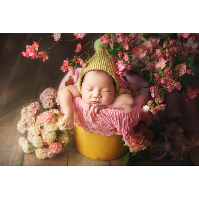 New Arrival Baby Photography Hat Rabbit Fur Pompom Infant Autumn Winter Corduroy Hats Bear Caps Newborn Photo Props