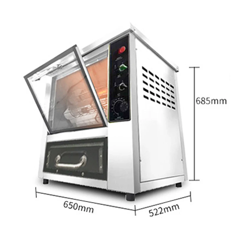Horno eléctrico LED de 220V, horno eléctrico comercial de escritorio para patata dulce asada, máquina para horno eléctrico de patata de maíz asado
