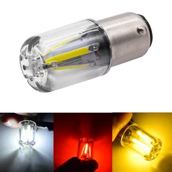 EURS 1pcs 1156 P21W BA15S 1157 BAY15D COB LED Filament Chip Car Brake Lights Auto Reverse Bulb Parking Lamp 12V Red White Yellow