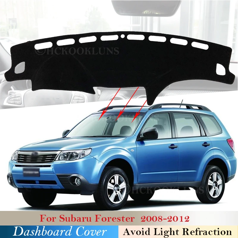 Dashboard Cover Protective Pad for Subaru Forester 2008~2012 Car Accessories Dashmat Dash Board Sunshade Anti-UV Carpet 2011 09