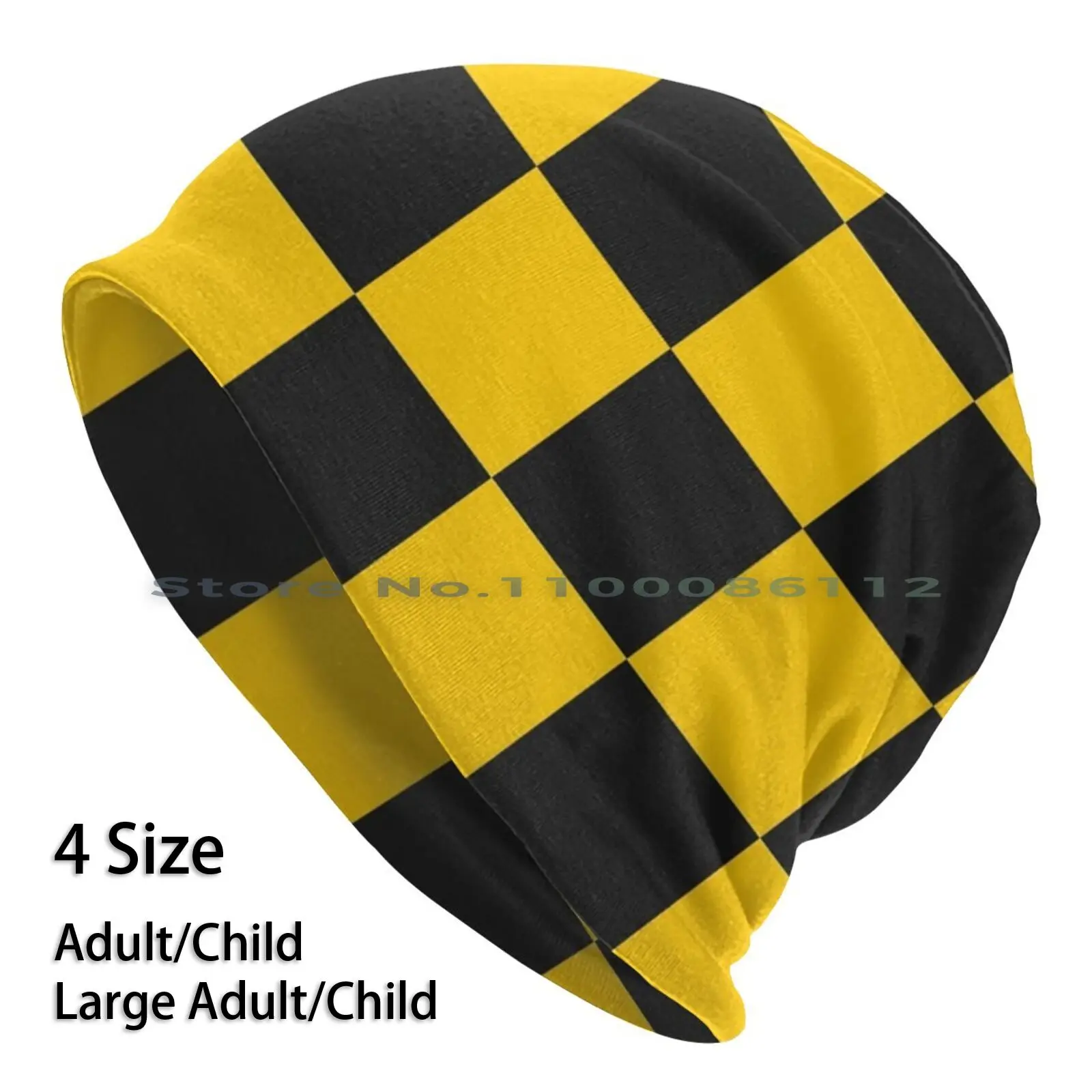 Kilkenny Gaa Hurling Yellow And Black Checkered Fan Flag Beanies Knit Hat Gaa Gaelic Athletic Association Liam Cup Oduffy Cup