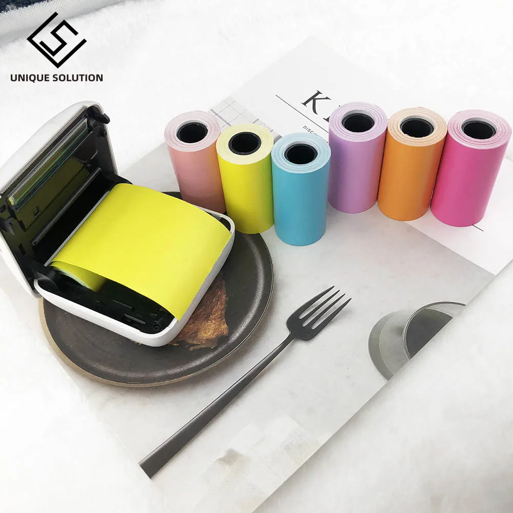 6 Color Self-Adhesive Thermal Paper Printable Sticker Label Paper Clear Print For Peripag Poooli Papeang Printer For Phone Photo