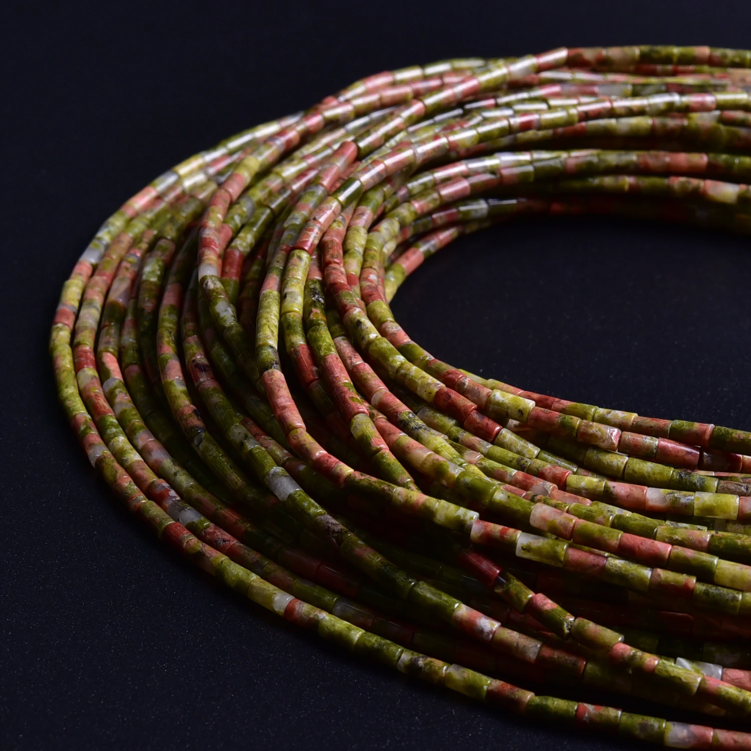 

Cylindrical Tube Natural Stone Tiger Eye Lapis Lazuli Labradorite Gemstone 2x4mm Jasper Beads for DIY Jewelry Bracelet
