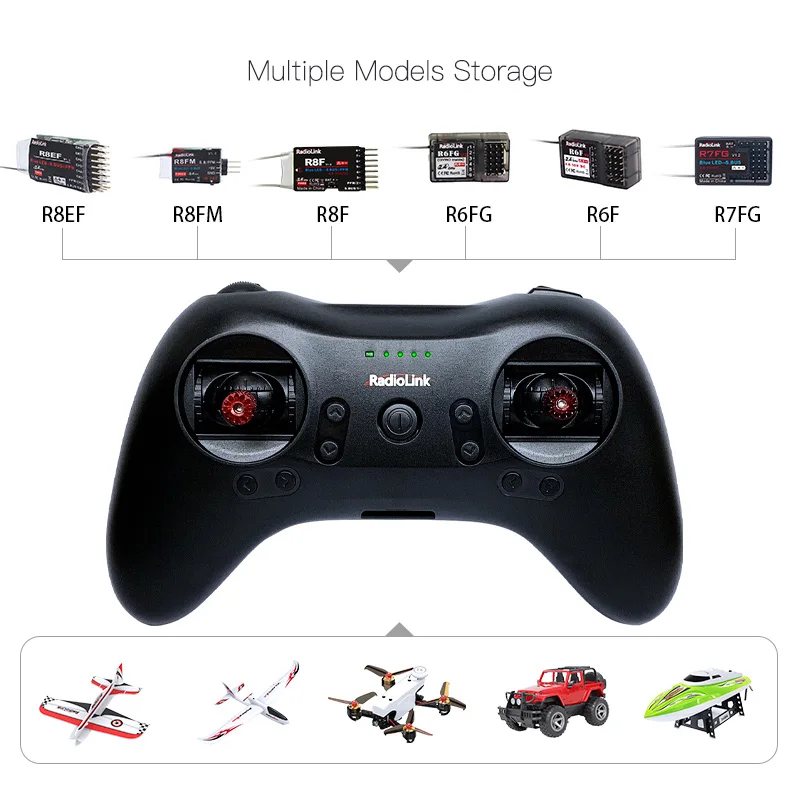 Radiolink t8s 2,4g 8-Kanal-Funkfernsender mit Empfänger r8ef Game Shape Controller 2000m für fpv Drone RC-Flugzeuge