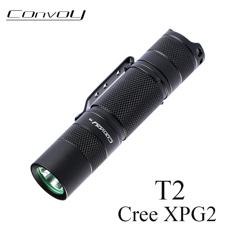 Convoy T2 AA Flashlight with Cree XPG2 Linterna LED 320lm Lantern 14500 Torch Mini Hand Flash Light Fishing Camping Tent Light