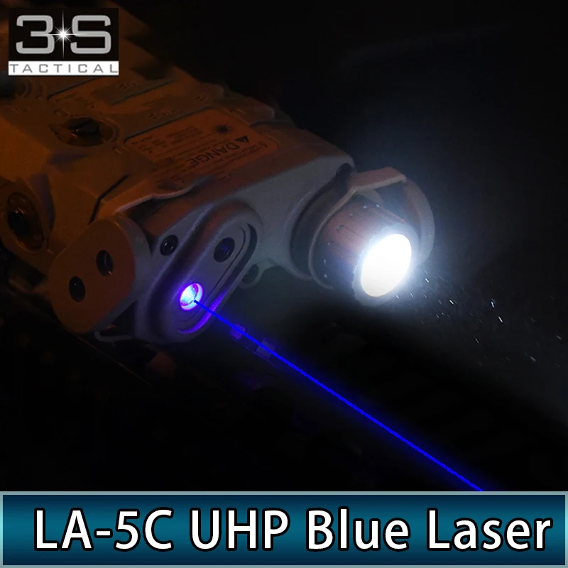 

Tactical Hutnting Airsoft flashlight LA-5C UHP BLue Laser 120 Lumen White Light And Invisible light IR For 20 Picatinny Rail