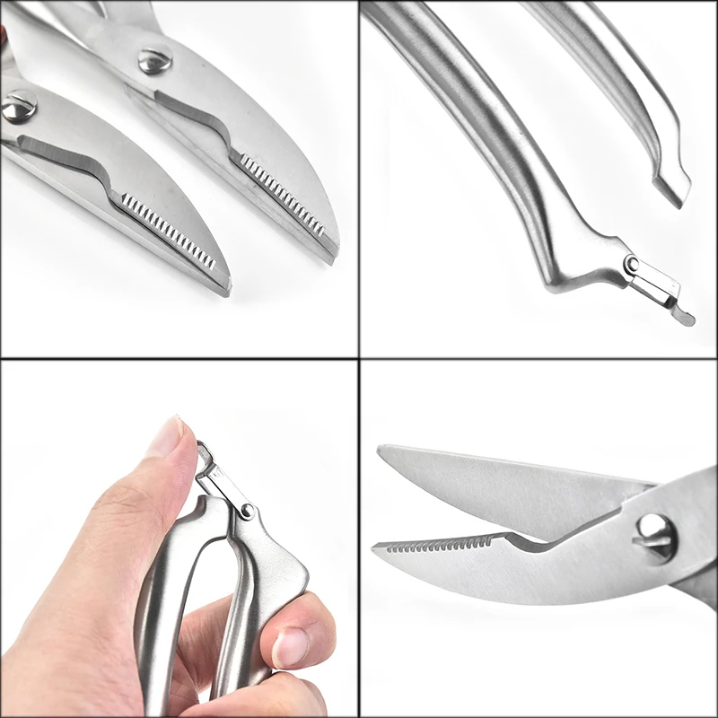 25cm(9.8\'\') Heavy Duty Stainless Steel Kitchen Gadget Shear Fish Duck Cut Poultry Chicken Bone Scissor Cutter Cook Tool