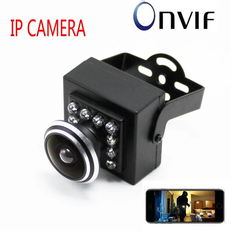 Mini IP fisheye ONVIF  Camera HD 1080P P2P H265 Camera  Home security anti-theft surveillance camera