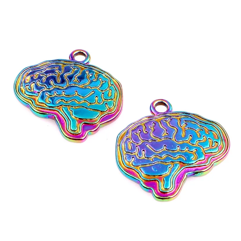 20pcs Antique Medical Organ Brain Pendant Charms For Necklace Bracelet Handmade Jewelry Making Accessories 23252