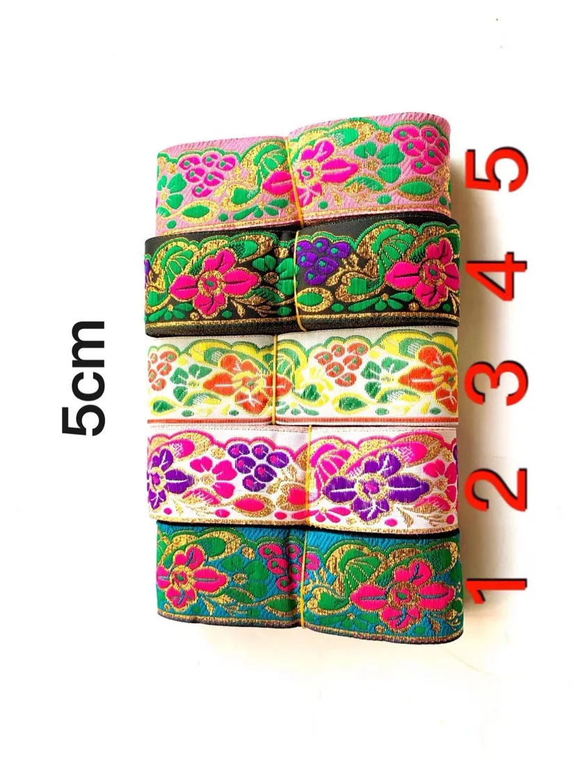 5cm ethnic style computer tight embroidered webbing,QC0422M