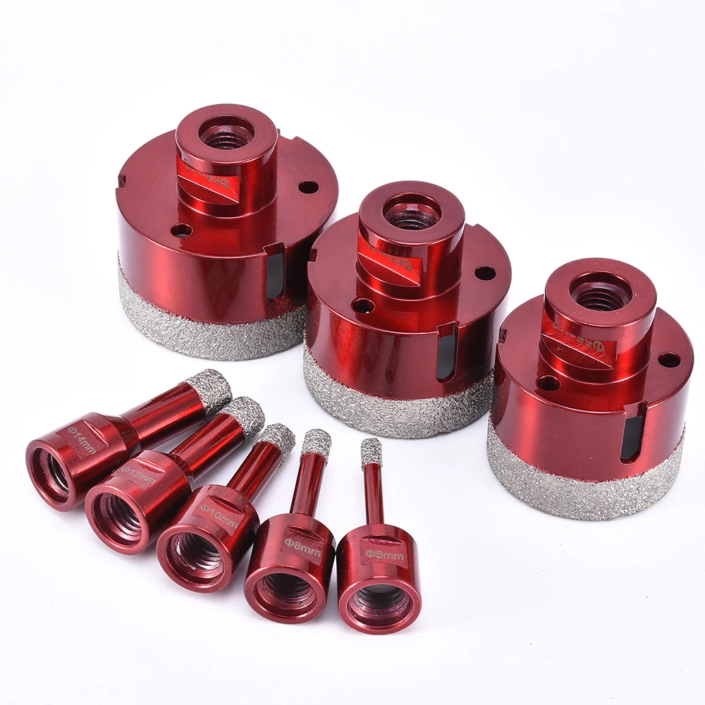 6mm-68mm Dry Diamond Drill Bits Vacuum Brazed Drill Holesaw Cut For Porcelain Granite Tile Glass Ceramics Marble Holesaw Tool