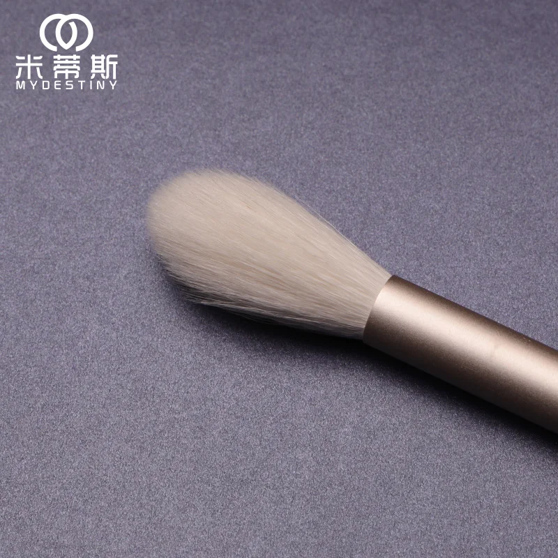 MyDestiny The Snow White Makeup Brush Flame Highlight Brush Natural Animal Hair Face Brush- Goat Hair-006