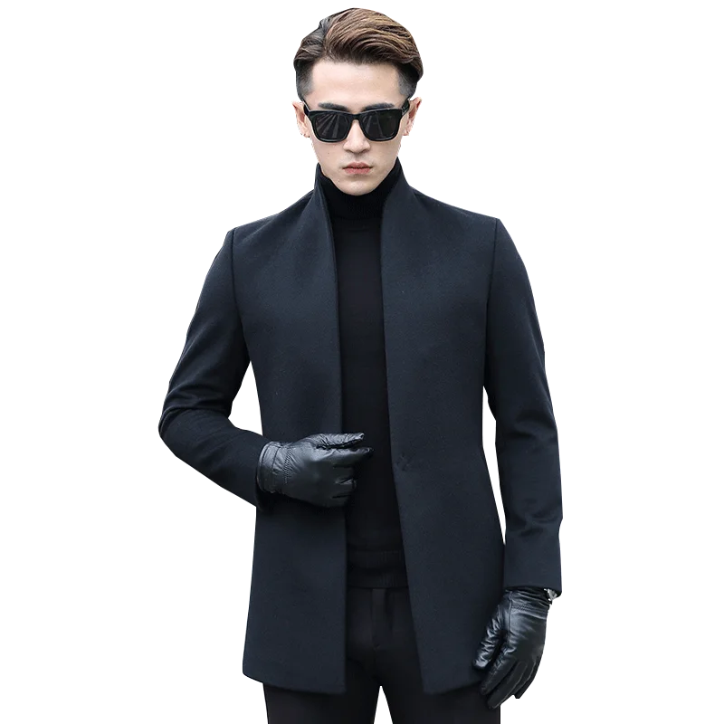 

Wool Coat Autumn Winter Jacket Men Woolen Coat Streetwear Windbreaker Outwear Mens Jacket and Coat