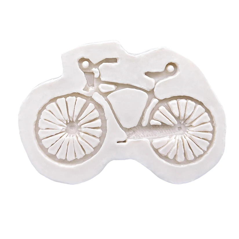 Bicycle Bike Silicone Mold Sugarcraft Cupcake Baking Mold Resin Tools Chocolate Fondant Cake Decorating Tools