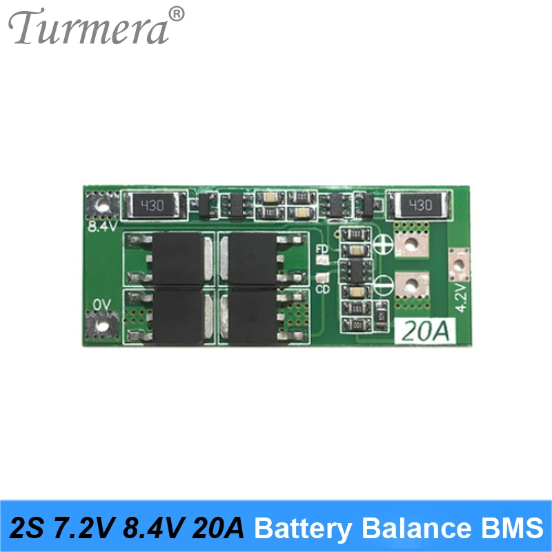 Turmera 2S 7.2V 3S 12.6V 4S 16.8V 5S 21V 6S 25.2V BMS akumulator litowo-jonowy równowaga chroniona płyta dla 18V 21V śrubokręt użycie baterii