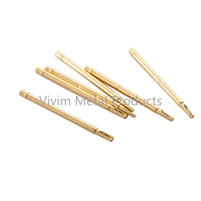 20/100PCS R100-4S Test Pin P100-B1 Receptacle Brass Tube Needle Sleeve Seat Solder Connect Probe Sleeve 29.2mm Outer Dia 1.67mm