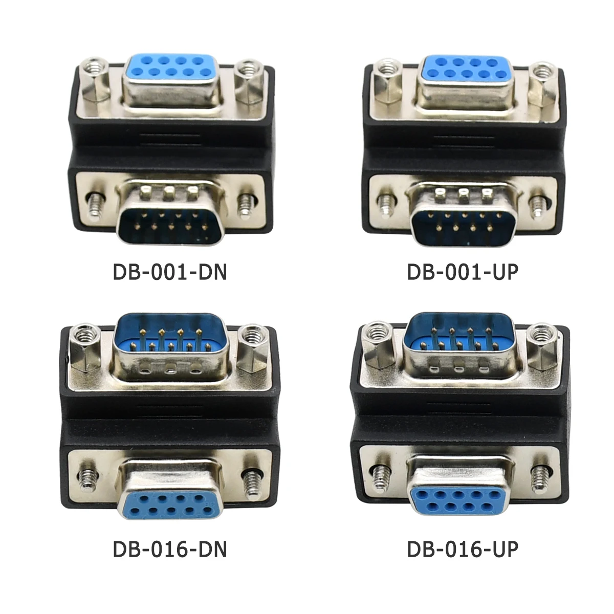 

90 Degree RS232 D-Sub 9Pin Male to Female extension Adapter with screws for PC monitor projector