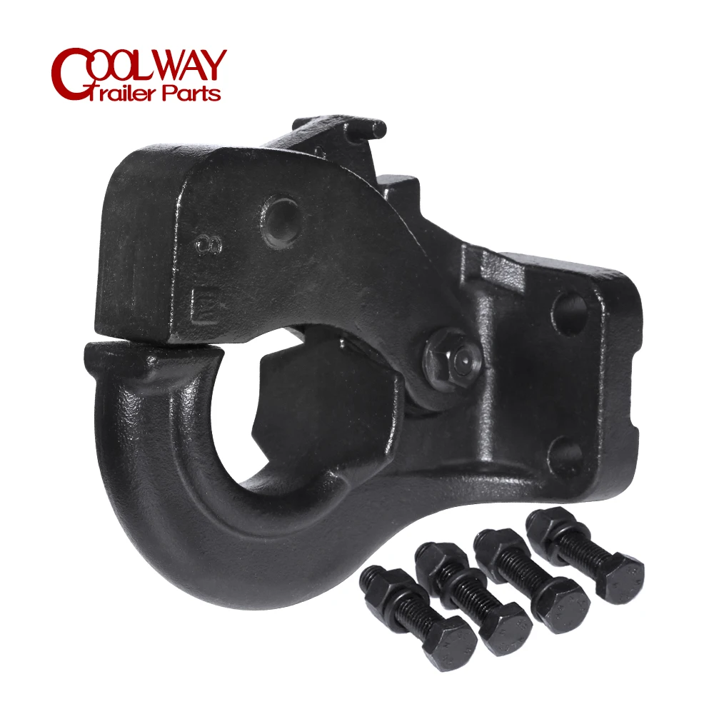 Heavy Duty 5 TON 10,000 LBS Rigid Pintle Hook Matte Black Towing Car Towbar RV Parts Camper Caravan Motorhome Accessories