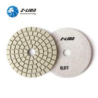 Z-LION 5 Inch Polish Diamond Dry Buff White 125mm Profession Polishing Buff Pad Diamond Grinding Buff Disk Granite Marble Tool