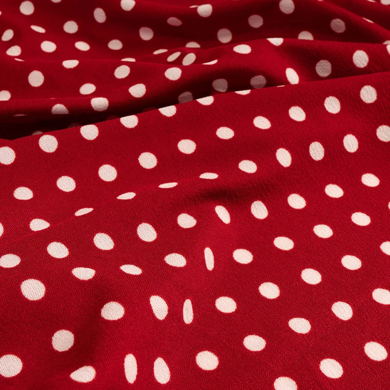 100 Polyester Dot Jersey Fabric Stretchy Knitted Fabric Print For Sewing  Dress Or Leggings 45*165cm 45*80cm/Piece TJ0551