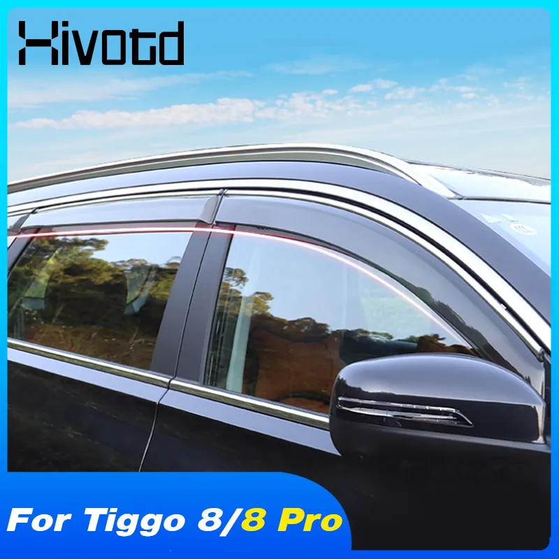 

Дефлекторы окон, защита от дождя, навесы, внешние декоративные элементы, защитные аксессуары и запчасти для Chery Tiggo 8 / 8 Pro / 8 Pro Max 2023