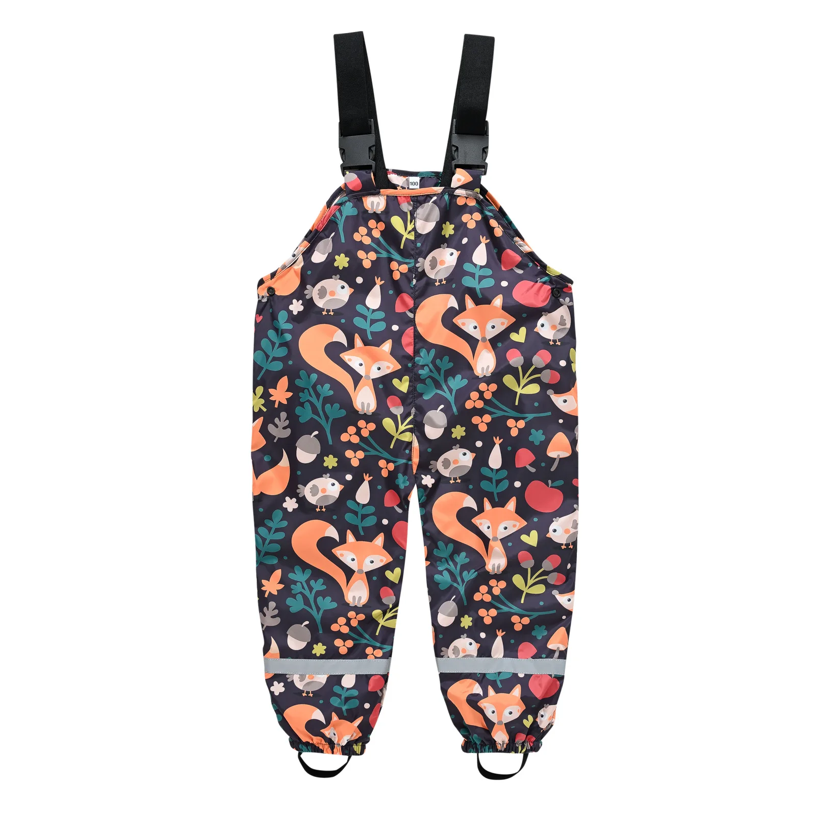 2024 Baby Girls Rain Pants Waterproof Boys Jumpsuit Sport Children\'s Bib Overalls Winter Toddler Kids Raincoat Trousers Clothes