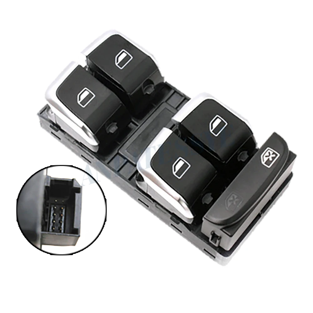 8KD959851A 8K0959851F Chrome Driver Side Electric Master Window Control Button Switches For Audi A4 S4 Q5 B8 Allroad 8K0959851F