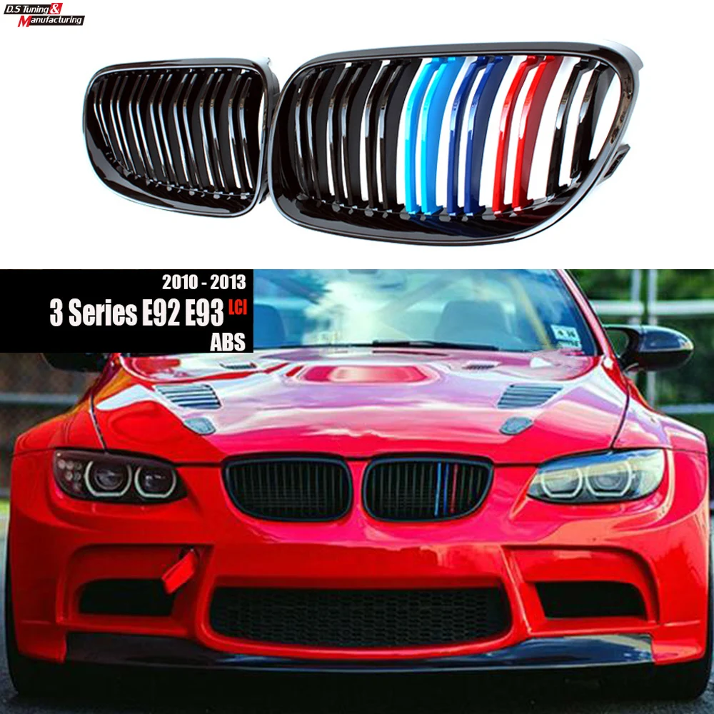 

Front Bumper Kidney Grille For BMW 3 Series E92 Coupe E93 Cabriolet 316i 318i 320i 328i 330i 2010-2014 Double Line Racing Grills