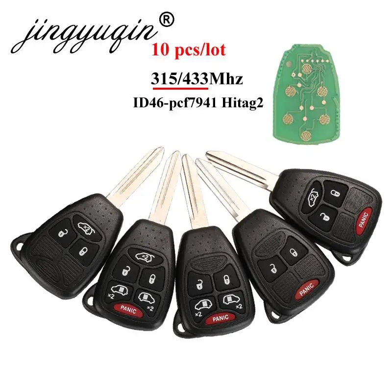 

10x Remote Key 315/433mhz ID46 Chip for JEEP Vehicle Auto Liberty Wrangler Commander Compass Grand Cherokee Dodge Chrysler