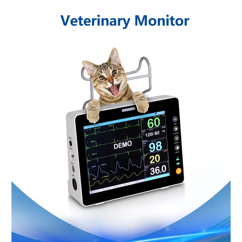 

Акция etco2 многопараметрический 8-дюймовый цифровой экран портативный монитор пациента с животными