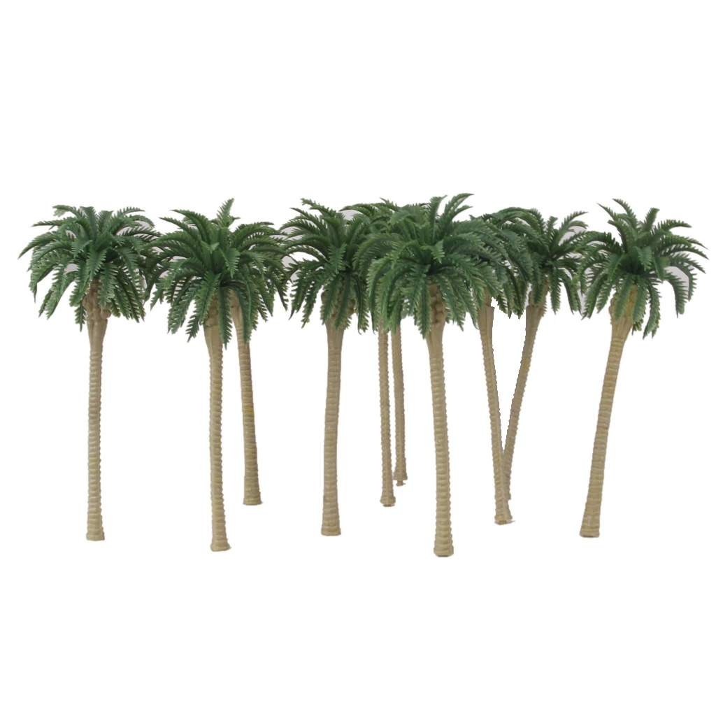 

10xCoconut Palm Trees Model Train Railway Architecture Diorama Scenery 11cm