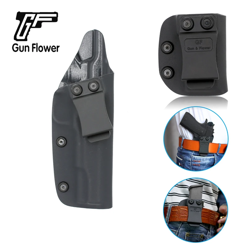 Kydex Concealed Carry Hip Holster Case for Colt 1911 Single Mag Pouches HolderAirsoft Accessories