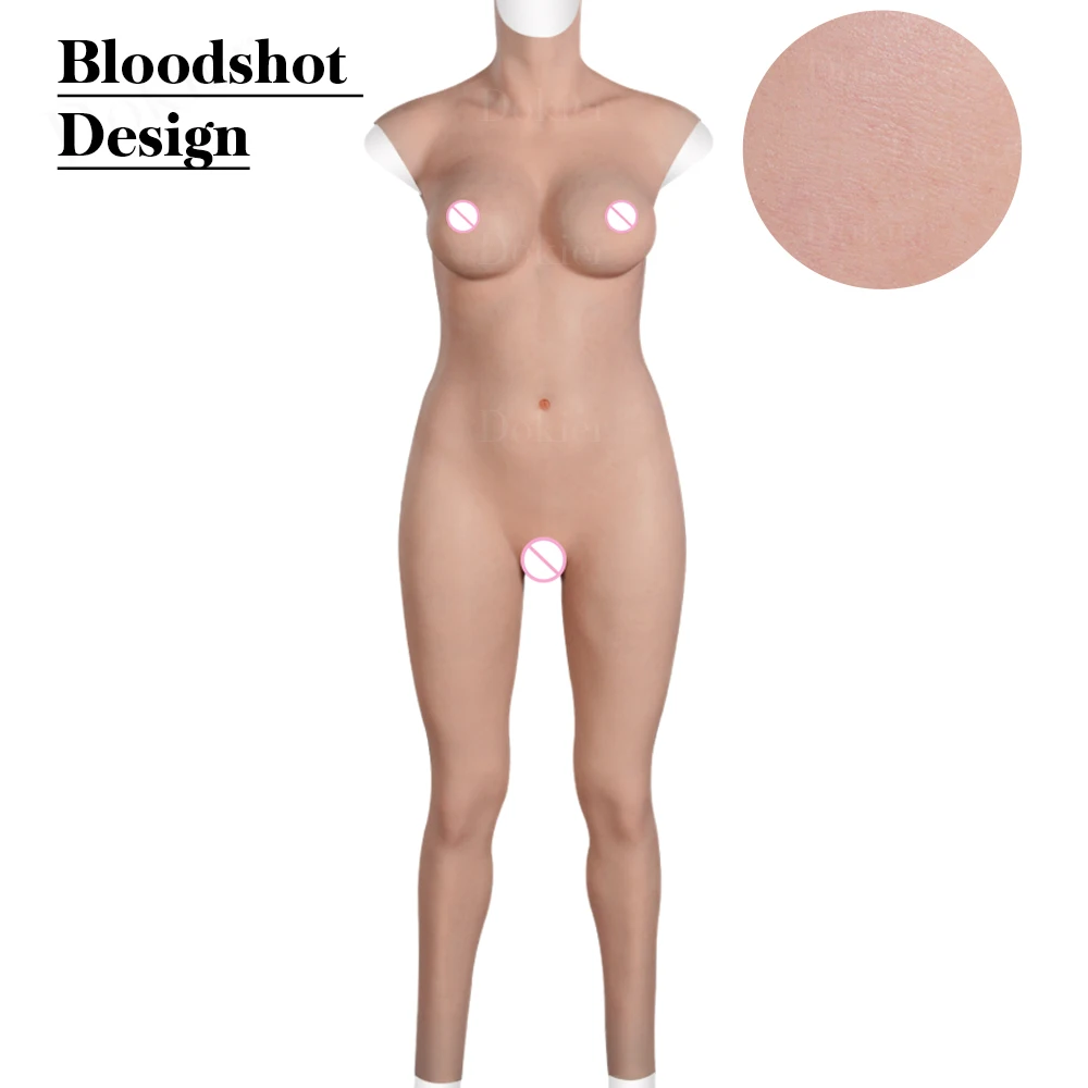 

Dokier Fake Pussy Silicone Bodysuit Breast Plate Drag Queen Breast Forms Vagina For Transgender Crossdressers Fake Boobs