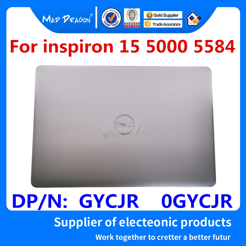 Laptop NEW original LCD Rear Cover Top Shell Screen Lid Silver grey For Dell Inspiron 15 5000 5584 Inspiron 5584  GYCJR  0GYCJR