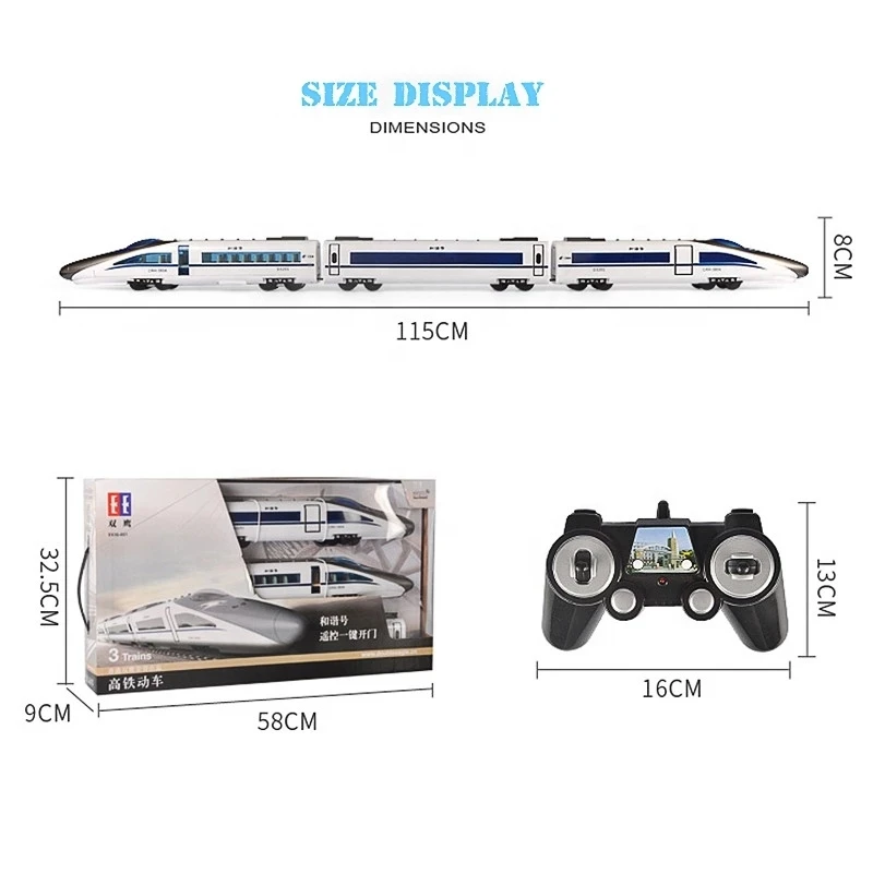 New L115cm Remote Control Train  Simulated Subway High-Speed Train EMU Model With light And Sound RC Train Model